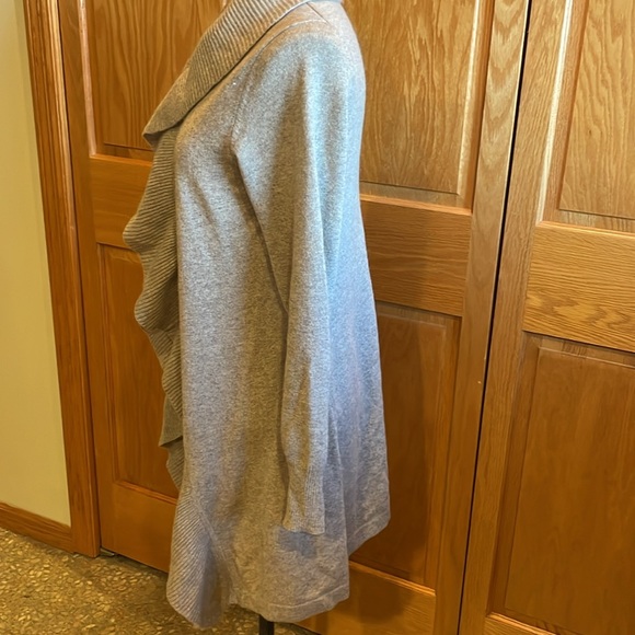 Cynthia Rowley Ruffled Cashmere Cardigan Waterfall Sweater - Picture 6 of 9